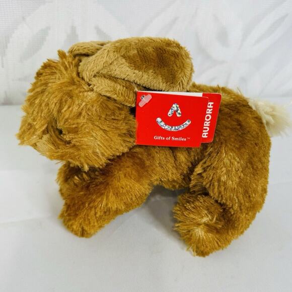 5 for $25| Aurora Adorable Mini Flopsie Bitty Bunny Stuffed Animal Brown - Picture 1 of 10
